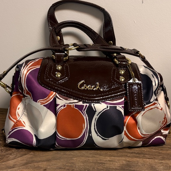 Coach Handbags - Coach Ashley Scarf Print Satchel Shoulder Bag